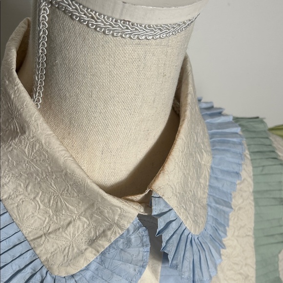 Sister Jane Cream Blouse with Ruffled Details Medium - Picture 2 of 7